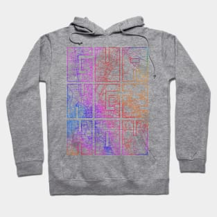 Guangzhou, Guangdong, China City Map Typography - Colorful Hoodie